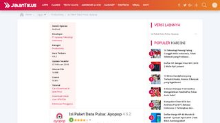 
                            10. Isi Paket Data Pulsa: Ayopop 4.6.2 - JalanTikus.com