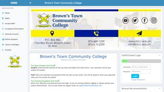 
                            1. iSIMS - Brown's Town Community College