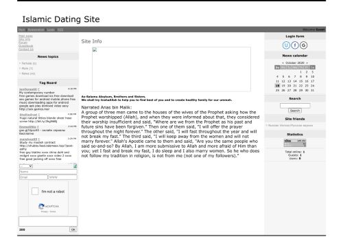 
                            10. Islamic Dating Site - Site Info