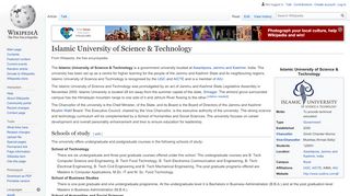 
                            10. Islamic University of Science & Technology - Wikipedia