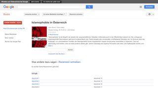 
                            10. Islamophobie in Österreich - Google Books-Ergebnisseite