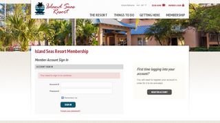 
                            10. Island Seas Resort | Member Sign In