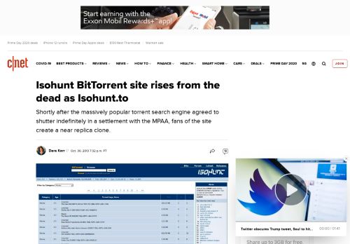 
                            8. Isohunt BitTorrent site rises from the dead as Isohunt.to - ...