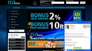 
                            2. Isototo - Bandar Togel Judi Terbesar Online di Indonesia