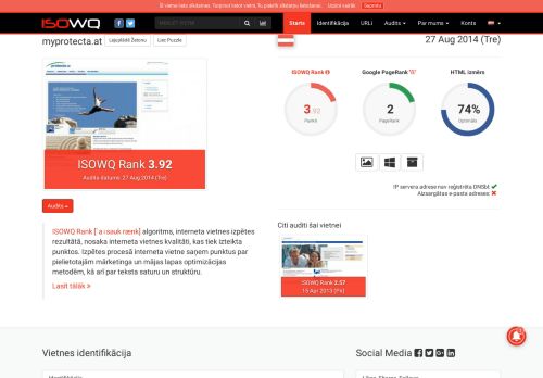 
                            7. ISOWQ – Interneta vietnes audits myprotecta.at 27 Aug 2014 (Tre)