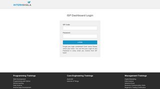 
                            1. ISP Dashboard Login - Internshala Trainings