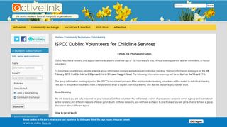 
                            10. ISPCC Dublin: Volunteers for Childline Services | activelink