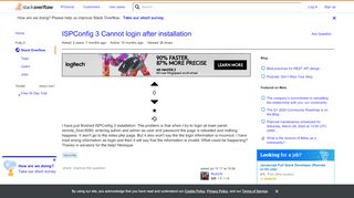 
                            10. ISPConfig 3 Cannot login after installation - Stack Overflow