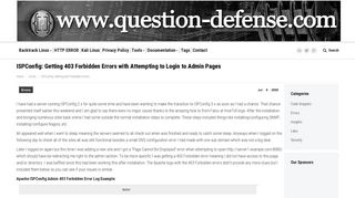 
                            11. ISPConfig: Getting 403 Forbidden Errors with Attempting to Login to ...