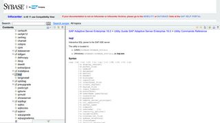 
                            6. isql - Sybase Infocenter - SAP