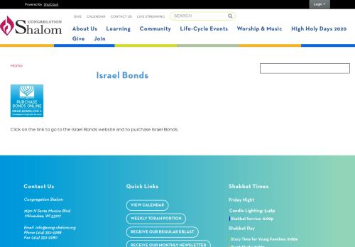 
                            12. Israel Bonds | Congregation Shalom