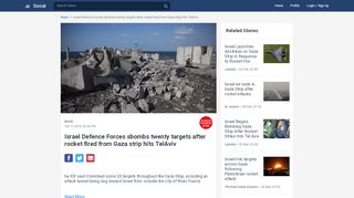 
                            8. Israel Defence Forces sbombs twenty targets after rocket ...