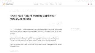 
                            11. Israeli road hazard warning app Nexar raises $30 million | ...