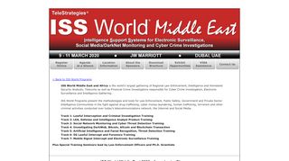 
                            11. ISS WORLD Middle East - Conference Agenda