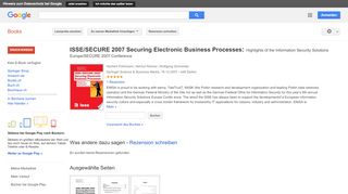 
                            10. ISSE/SECURE 2007 Securing Electronic Business Processes: Highlights ...