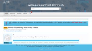 
                            12. Issue - Error during enabling modsecurity firewall | Plesk Forum