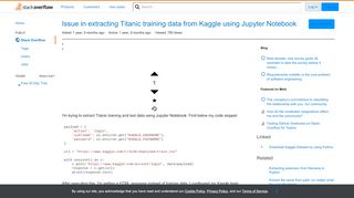 
                            4. Issue in extracting Titanic training data from Kaggle using ...