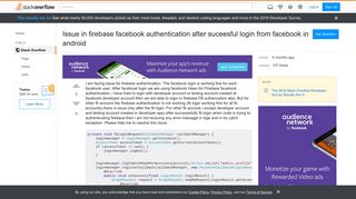 
                            5. Issue in firebase facebook authentication after suceesful login ...