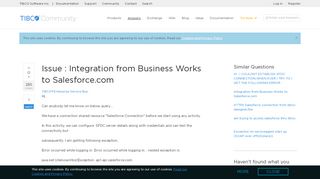 
                            9. Issue : Integration from Business Works to Salesforce.com | ...