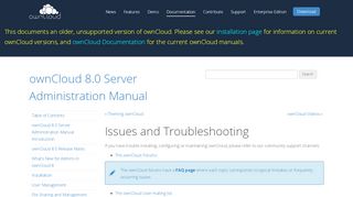 
                            9. Issues and Troubleshooting — ownCloud 8.0 Server Administration ...