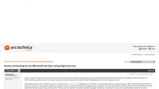 
                            3. Issues connecting to any Microsoft services using login.live.com ...