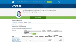 
                            10. Issues for Chitika Ads | Drupal.org