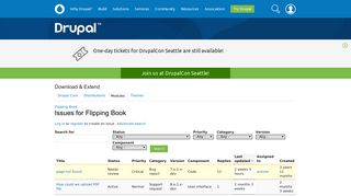 
                            8. Issues for Flipping Book | Drupal.org