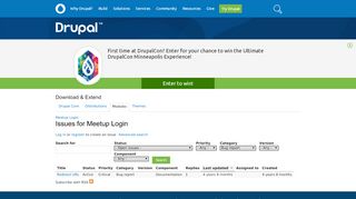 
                            9. Issues for Meetup Login | Drupal.org