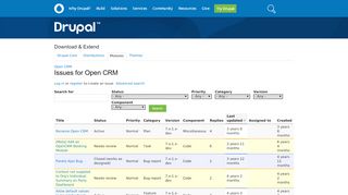 
                            9. Issues for Open CRM | Drupal.org