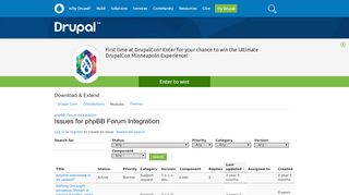 
                            12. Issues for phpBB Forum Integration | Drupal.org