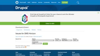 
                            9. Issues for SMS Horizon | Drupal.org