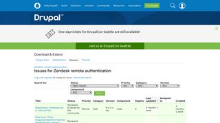 
                            11. Issues for Zendesk remote authentication | Drupal.org