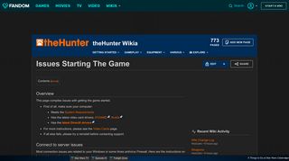 
                            8. Issues Starting The Game | The Hunter Wikia | FANDOM powered by ...