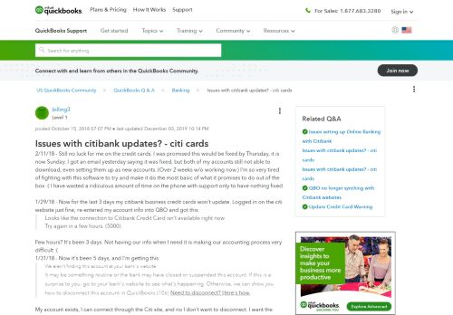 
                            10. Issues with citibank updates? - citi cards - QuickBooks - Intuit