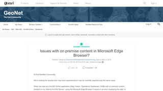 
                            12. Issues with on premise content in Microsoft Edge Browser? - GeoNet ...