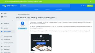
                            12. issues with sms backup and backup to gmail - Android Apps & Games ...