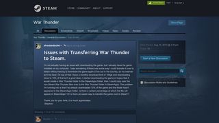 
                            6. Issues with Transferring War Thunder to Steam. - Steam Community