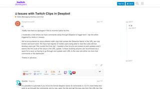 
                            10. Issues with Twitch Clips in Deepbot - Twitch Messaging Interface and ...