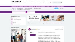 
                            6. Issues with Zmodo wireless cameras - NETGEAR Communities