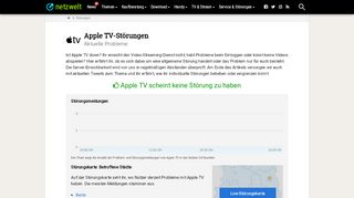 
                            11. Ist Apple TV down? - Aktuelle Störungen und Probleme - NETZWELT