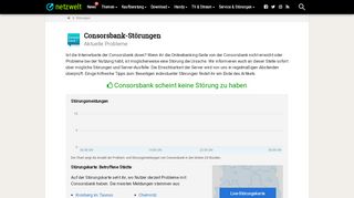 
                            5. Ist Consorsbank down? - Aktuelle Störungen und Probleme ... - Netzwelt