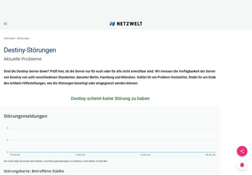 
                            7. Ist Destiny down? - Aktuelle Störungen und Probleme - NETZWELT