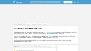 
                            8. Ist diese Mail von freenet eine Falle? (E-Mail, Virus, Rechnung ...