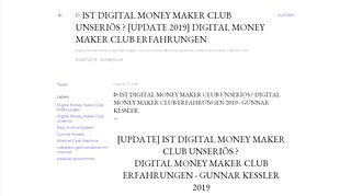 
                            8. IST DIGITAL MONEY MAKER CLUB UNSERIÖS ? Digital Money ...