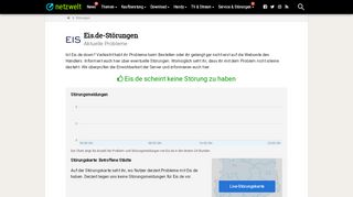 
                            12. Ist Eis.de down? - Aktuelle Störungen und Probleme - NETZWELT