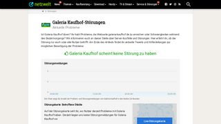 
                            4. Ist Galeria Kaufhof down? - Aktuelle Störungen und Probleme ...