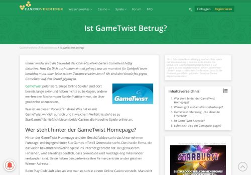 
                            6. Ist GameTwist Betrug? Vorwürfe gegen GameTwist - CasinoVerdiener