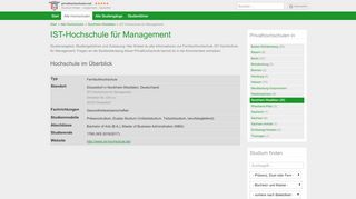 
                            9. IST-Hochschule für Management, Fernfachhochschule in Düsseldorf ...