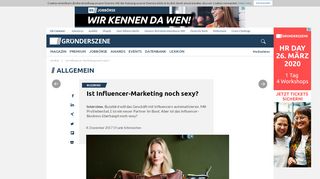 
                            6. Ist Influencer-Marketing noch sexy? | Gründerszene