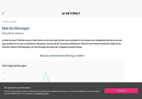 
                            9. Ist Mail.de down? - Aktuelle Störungen und Probleme - NETZWELT